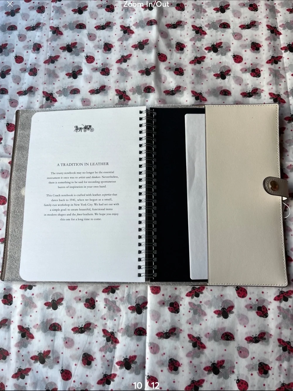 🪲🐜🦋🐌 COACH NOTEBOOK WITH CREATURE PRINT 🐞🦟🪳🦗 NWT 🪲🦋🐌🪳